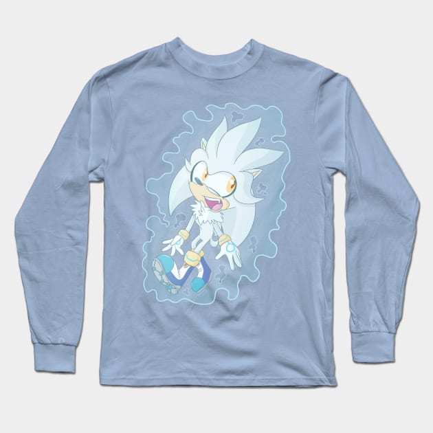 Silver Long Sleeve T-Shirt by SpookytheKitty2001